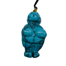 Load image into Gallery viewer, Goddess Howlite Stone Pendant Necklace | 3/4' Long | Blue, Black | 1 Pendant |
