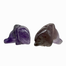 Load image into Gallery viewer, Jumping Carved Amethyst Dolphin Animal Beads
