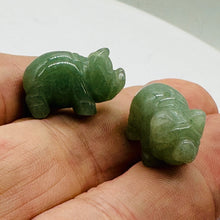 Load image into Gallery viewer, Carved Aventurine Pig One Bead | 21x13x9.5mm | Green
