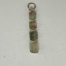 Load image into Gallery viewer, Natural Watermelon Tourmaline 14K Gold Filled Pendant | Pale Green, Clear, Pink|
