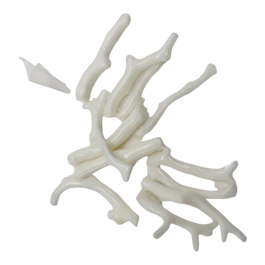 Coral Branch Beads | 31x3 to 27x2mm | White | 14 Beads |