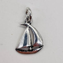 Load image into Gallery viewer, Sailing Boat Sterling Silver Charm | 3/4&quot; Long | Silver | 1 Pendant |
