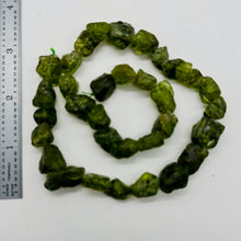 Load image into Gallery viewer, Garnet Nugget Strand | 16&quot; Long | 12x10x8 to 10x8x6mm | Green | 33 Beads |
