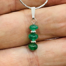 Load image into Gallery viewer, Emerald AAA Gemstone Pendant with Sterling Silver Findings| 3/4" Long |
