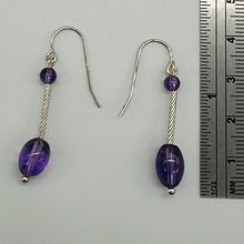 Load image into Gallery viewer, Unique Amethyst &amp; Sterling Silver Earrings 6379B
