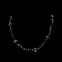 Load image into Gallery viewer, Hematite and Peacock Freshwater Pearl Sterling Silver 22 inches Necklace 200020
