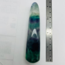 Load image into Gallery viewer, Fluorite Massage Crystal with Round Smooth End | 4x3/4"| Green, Purple| 1 Wand |
