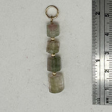 Load image into Gallery viewer, Natural Watermelon Tourmaline 14K Gold Filled Pendant | Pale Green, Clear, Pink|
