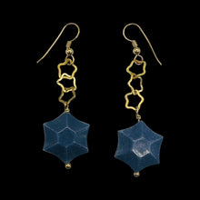 Load image into Gallery viewer, Twinkle Blue Dumortierite Star 14K Vermeil Earrings 309245DU
