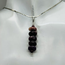 Load image into Gallery viewer, Natural Purple Lepidolite Dangle Sterling Silver Pendant | 1 1/2&quot; Long |

