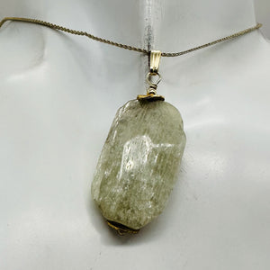Kunzite14K Gold Filled 30x18x9mm Pendant | 1 3/4" Long | Green | 1 Pendant |