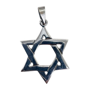 Star of David Sterling Silver Charm | 1 1/4" Long | Silver | 1 Pendant |