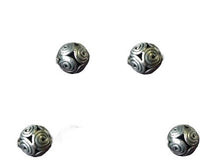 Load image into Gallery viewer, 2 Hand Made Sterling Silver Celtic Life Spiral Triskillion Beads 001718
