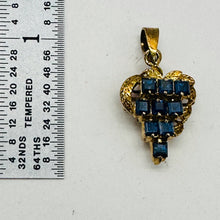 Load image into Gallery viewer, Sapphire Gemstone Vermeil Pendant Necklace | Blue | 1 inch long | 1 Pendant |
