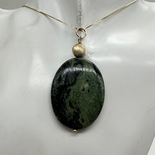 Load image into Gallery viewer, Exotic Kambaba Jasper Oval 14K Gold Filled Pendant | 2&quot; Long | 1 Pendant |
