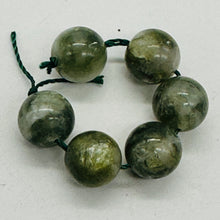 Load image into Gallery viewer, Mossy Aquamarine Round Bead Parcel | 10mm | Green, Clear | 6 Beads |
