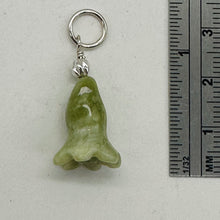 Load image into Gallery viewer, Jade Lily Flower Sterling Silver Pendant | Green | 1&quot; Long |
