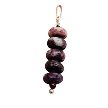 Load image into Gallery viewer, Natural Purple Lepidolite Dangle Sterling Silver Pendant | 1 1/2&quot; Long |
