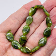Load image into Gallery viewer, Nephrite Jade Briolette Bead Sterling Silver Earrings | Green | 1 1/4" Long |
