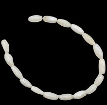Load image into Gallery viewer, White Onyx 12x5mm to 14x6mm Rice Bead Half-Strand
