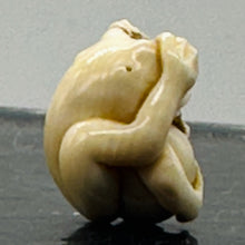 Load image into Gallery viewer, See No Evil Monkey Mammoth Tusk Pendant Bead | 16x13x12mm | Cream | 1 Bead |
