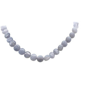 AAA Blue Chalcedony 8x3 Coin Bead Strand