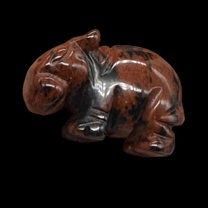 Aussie Carved Brecciated Jasper Wombat Animal Figurines