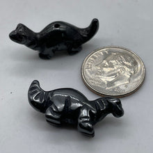 Load image into Gallery viewer, Dinosaur Hematite Diplodocus Animal Beads 009259HM | 25x11.5x7.5mm | Graphite
