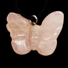 Load image into Gallery viewer, Rose Quartz Stone Butterfly Pendant | 1&quot; Long | Pink | 1 Pendant Necklace |
