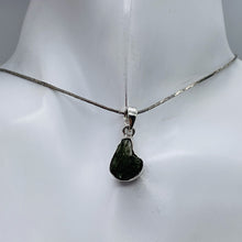 Load image into Gallery viewer, Moldavite 10.99ct Sterling Silver Teardrop Pendant | 1&quot; Long | Green | 1 Pendant
