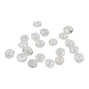 Dazzle! 2.2cts White Sapphire Faceted Beads | 20 Beads | 2.5x1.5-2x1mm | 3294
