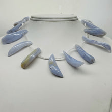 Load image into Gallery viewer, Blue Chalcedony Natural Beads 95g Strand | 47x7 to 45x7mm | 16 Beads |
