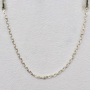 16" Italian Made 1.2 Grams Solid Sterling Silver 1mm Open Cable Chain | 16 inch|