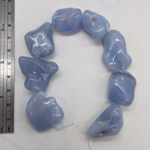 Load image into Gallery viewer, Chalcedony 8" Strand Nugget Beads | 25x23x8-22x19x12mm | Blue | 8 Beads |
