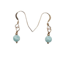 Load image into Gallery viewer, Natural Hemimorphite Rose Gold 14kgf Earrings | 1 1/2" Long | Blue | 1 Pair |
