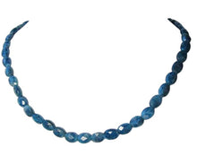 Load image into Gallery viewer, Blue Apatite 8x6mm Faceted Oval Bead Strand 110498A
