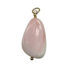 Load image into Gallery viewer, Conch Shell Pear Shaped 14K Yellow Gold Filled Pendant| 1 1/4" Long| Pink White|
