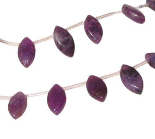 9 Natural Lepidolite 12x6x4mm Marquis Briolette 9623