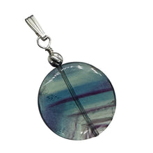 Load image into Gallery viewer, Fluorite Aurora Borealis Sterling Silver Pendant | 1 1/2&quot; Long | Blue/Purple |

