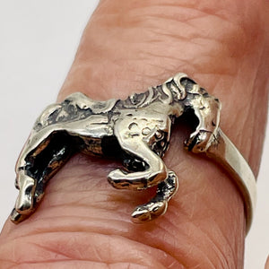 Sterling Silver Pony Horse Ring | Size 8 1/4 | Silver | 1 Ring |