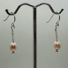 Load image into Gallery viewer, Stardust Pink Pearls with Solid Sterling Silver Earrings 6553
