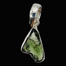 Load image into Gallery viewer, Moldavite 10.91ct Sterling Silver Free-form Pendant | 1&quot; Long | Green |
