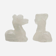 Load image into Gallery viewer, Graceful 2 Carved Rose Quartz Giraffe Beads | 21x16x10mm | Pink
