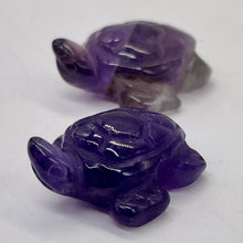 Load image into Gallery viewer, Majestic 2 Carved Amethyst Sea Turtle Beads | 23.5x18.5x7.5mm | Purple
