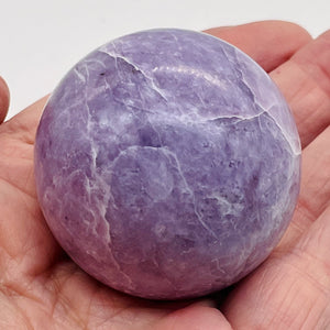 Lepidolite 183g Round Collector's Sphere | 1 9/10" | Purple White | 1 Sphere |