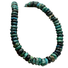 Load image into Gallery viewer, Gorgeous Blue Green Gemstone Beads Rondelle 16 inch strand of Chrysoprase 8x4mm
