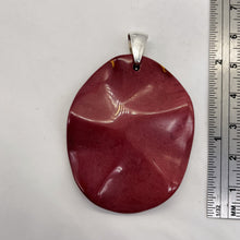 Load image into Gallery viewer, Mars Red Mustard Mookaite Oval Sterling Silver Pendant | 50mm | Maroon |
