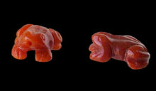 Load image into Gallery viewer, Prosperity Hand Carved Red Aventurine Frog Beads | 22x16x9mm | Red
