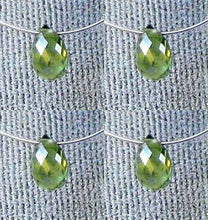 Load image into Gallery viewer, Premium Pistachio Green Sapphire Briolette Bead Faceted Natural Gemstone
