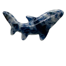 Load image into Gallery viewer, Shark Hand Carved Sodalite Figurine | 1 Figurine | | 1 3/4 x 1 1/2 | Blue, White
